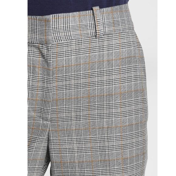 Topshop petite 4P Gray Plaid Pants tartan trousers - Picture 2 of 11